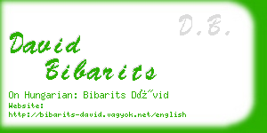 david bibarits business card